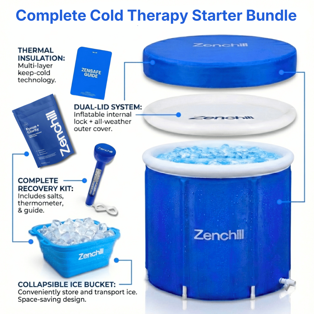 Cold Therapy Starter Bundle - Ice Bath + Ice Shower Kit
