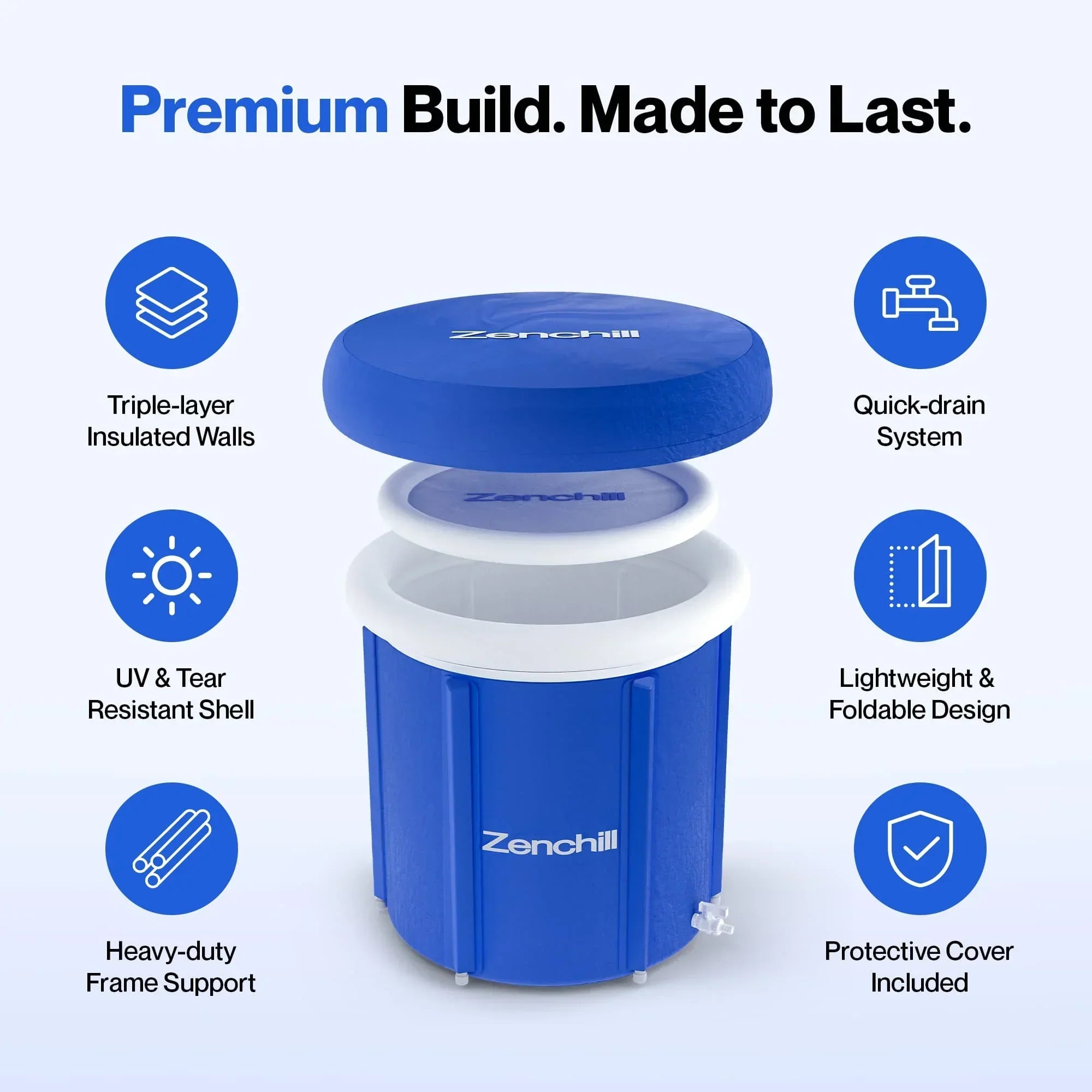 Zenchill Cold Therapy Starter Bundle - Portable Ice Bath + Free Gifts