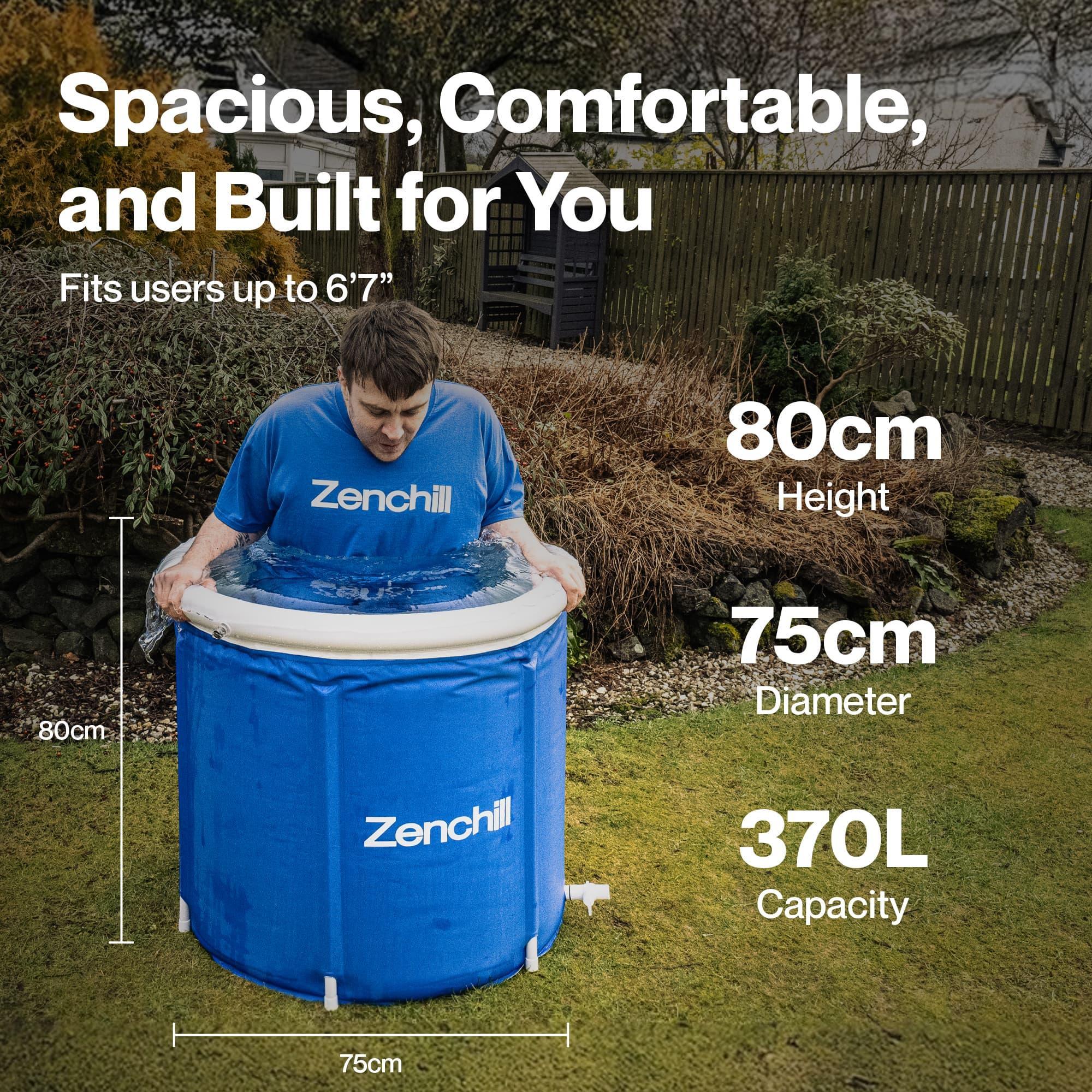 Zenchill ZenZone 1 Portable Ice Bath - Starter Bundle With Cold Therapy Ritual Gifts