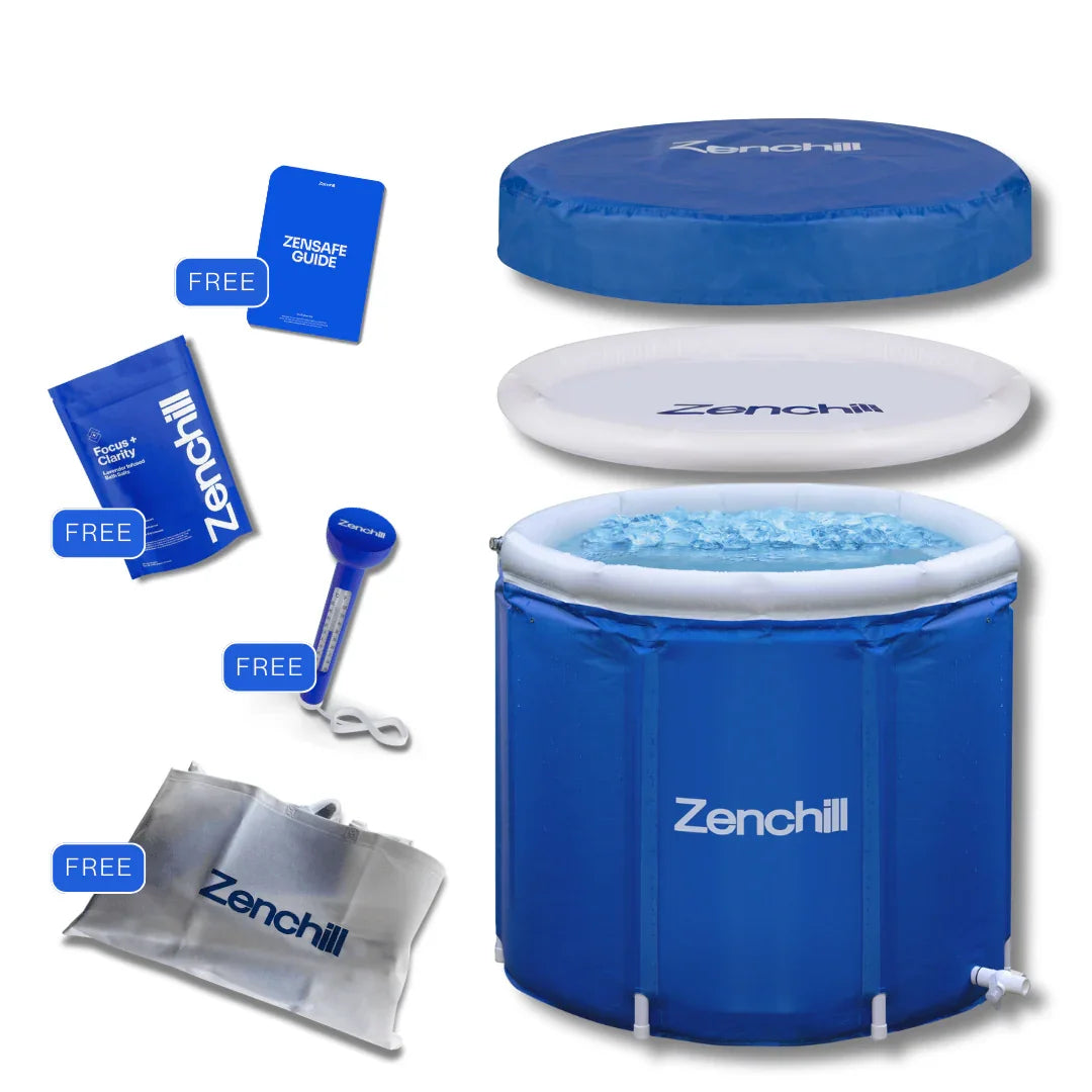 Zenchill ZenZone 1 Portable Ice Bath - Starter Bundle With Cold Therapy Ritual Gifts